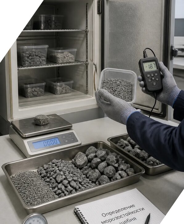 Определение морозостойкости щебня в Дедовске от 3848 р. | ЭкспертизаРоссия