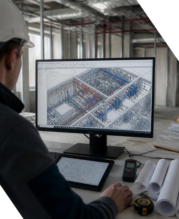 Создание BIM модели инженерных сетей для объектов в Дедовске